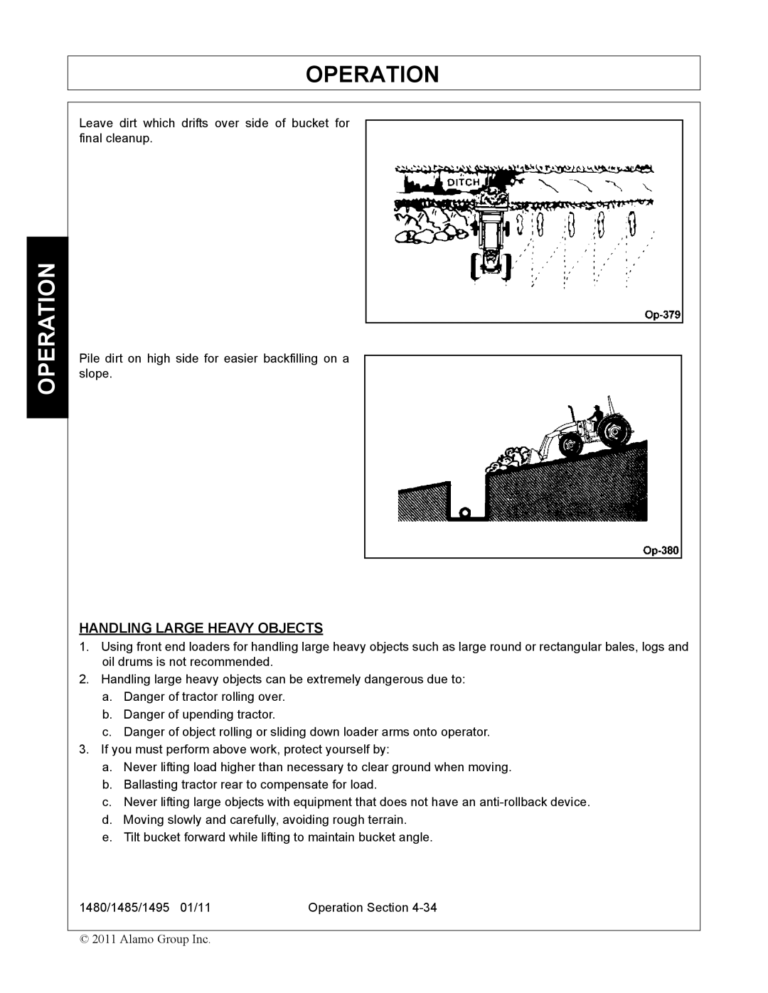 Servis-Rhino 1495, 1480, 1485 manual Handling Large Heavy Objects 