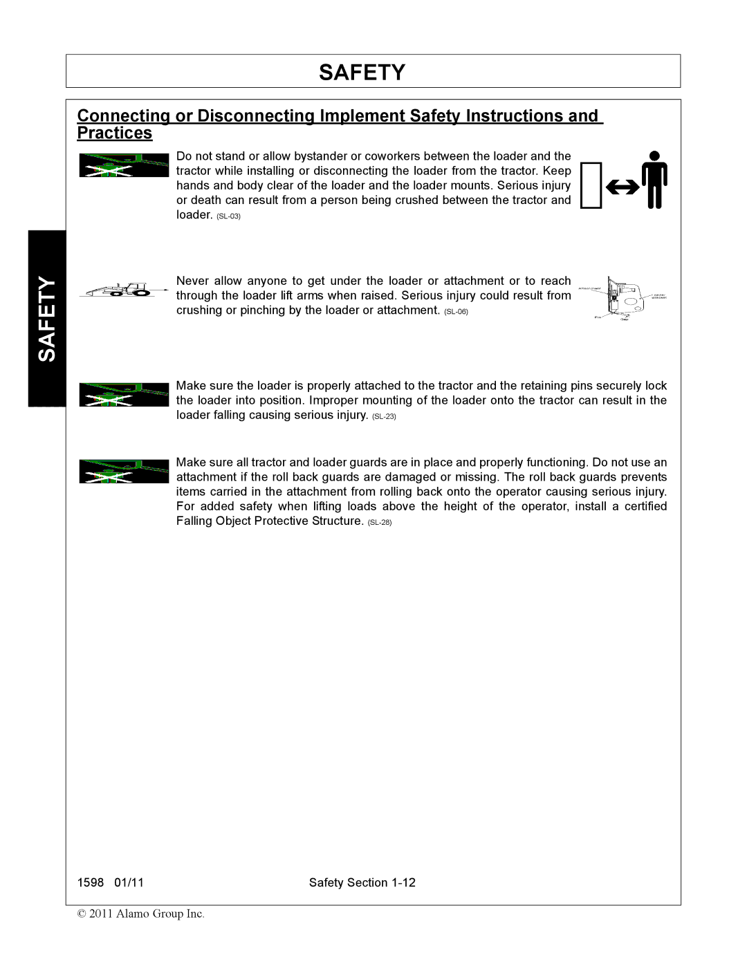 Servis-Rhino 1598 manual Safety 