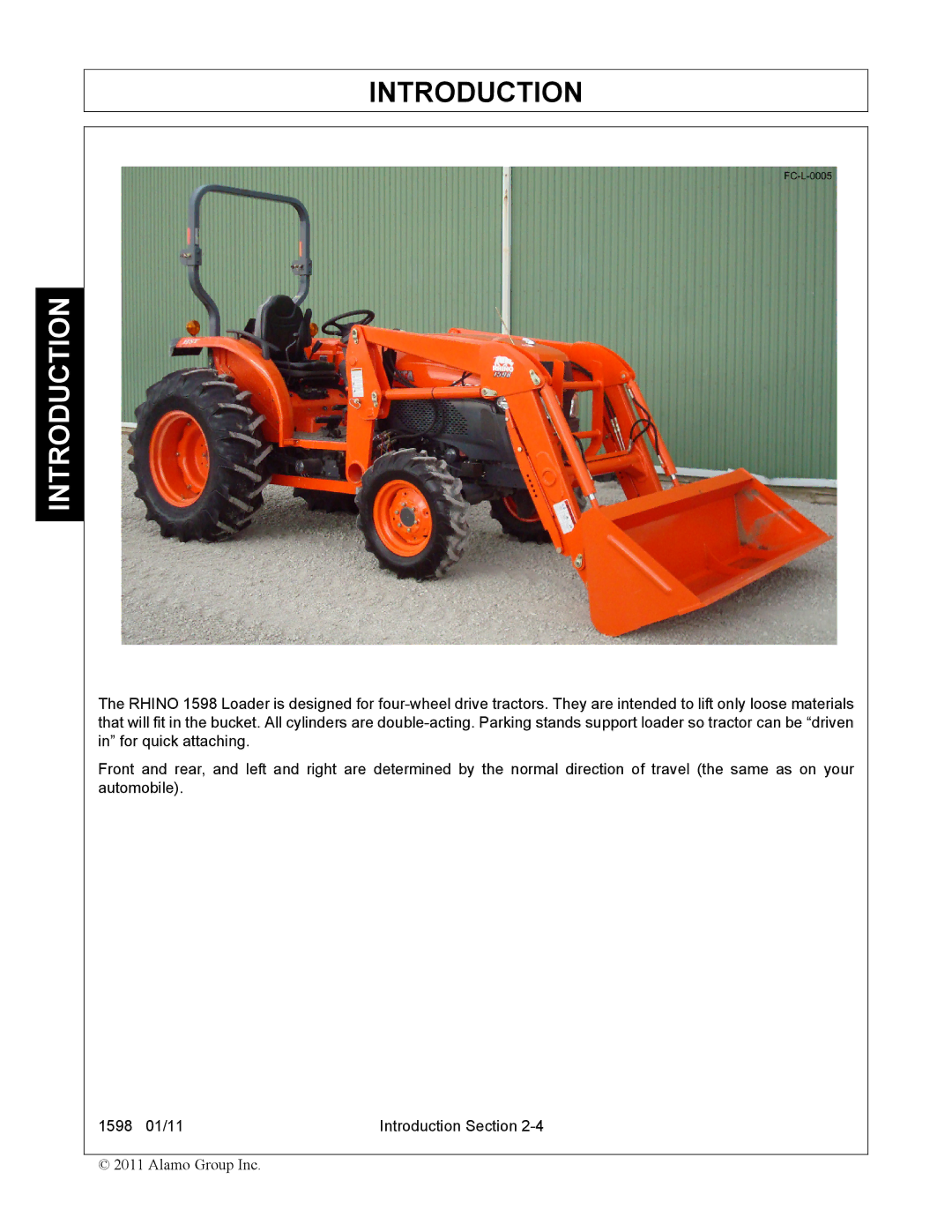 Servis-Rhino 1598 manual Introduction 