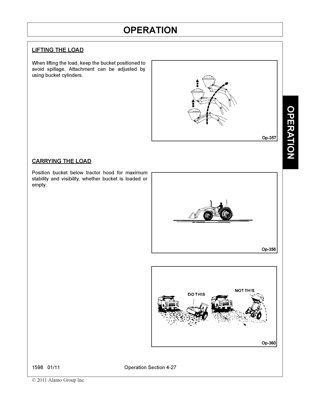 Servis-Rhino 1598 manual Lifting the Load 