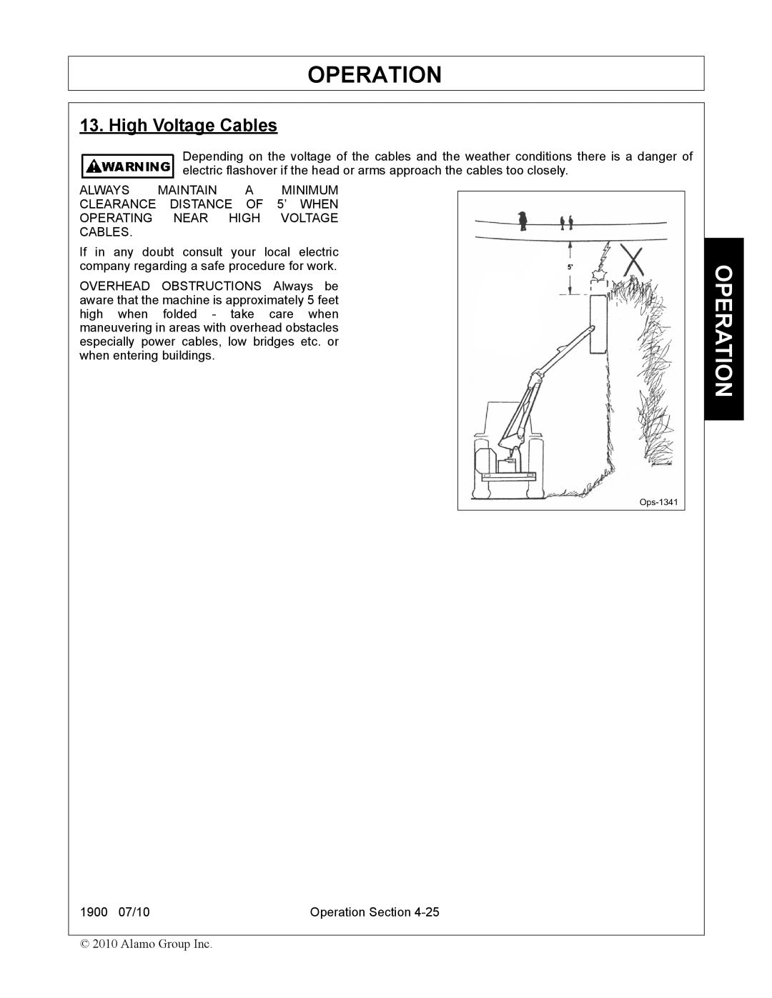 Servis-Rhino 1900 manual High Voltage Cables 