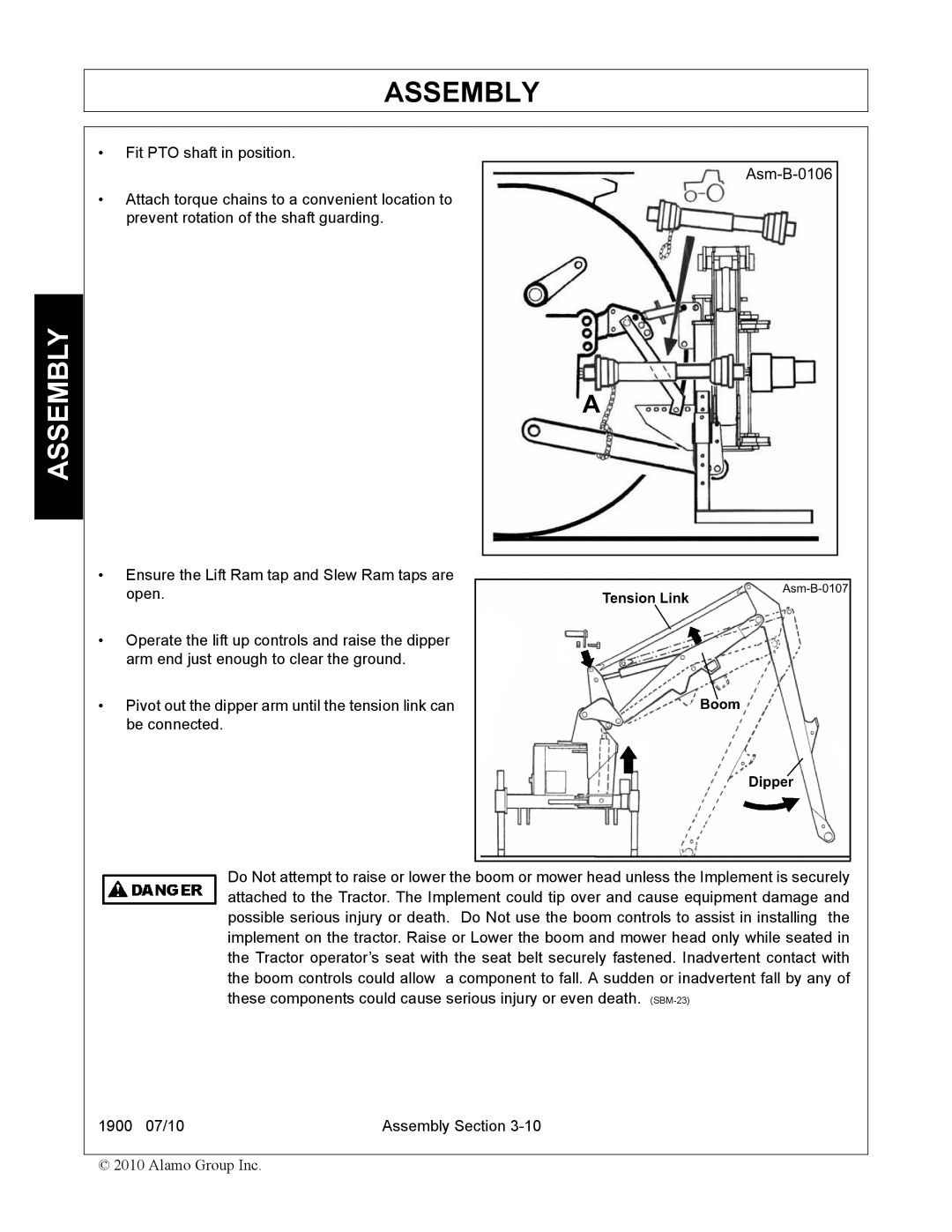 Servis-Rhino 1900 manual Assembly 