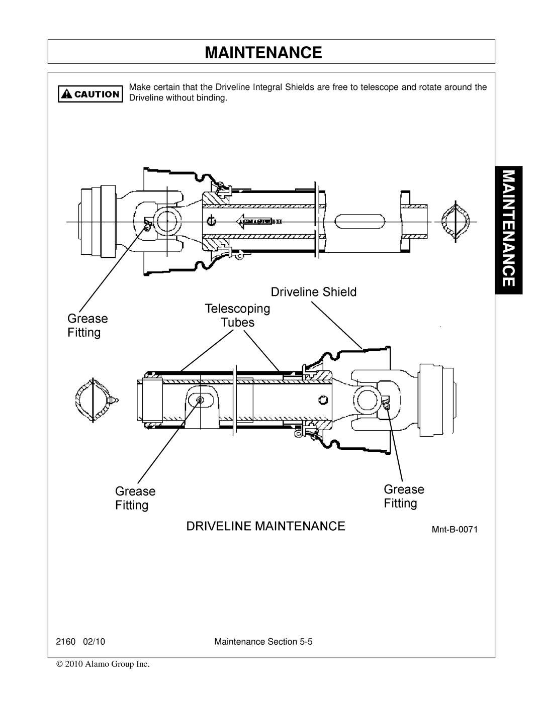 Servis-Rhino 2160 manual Maintenance 