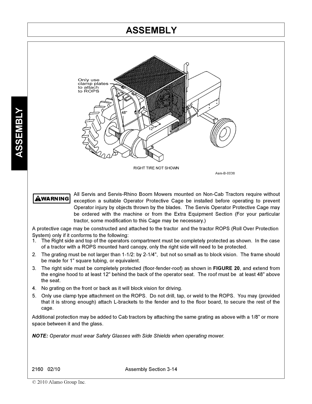 Servis-Rhino 2160 manual Assembly 