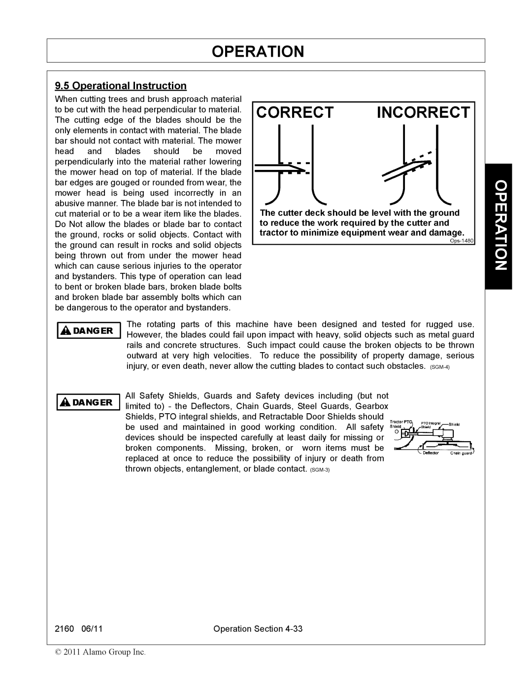 Servis-Rhino 2160 manual Operational Instruction 