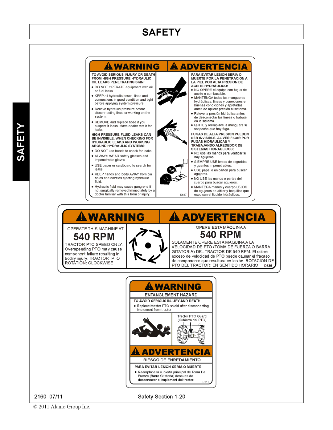 Servis-Rhino 2160 manual Safety 