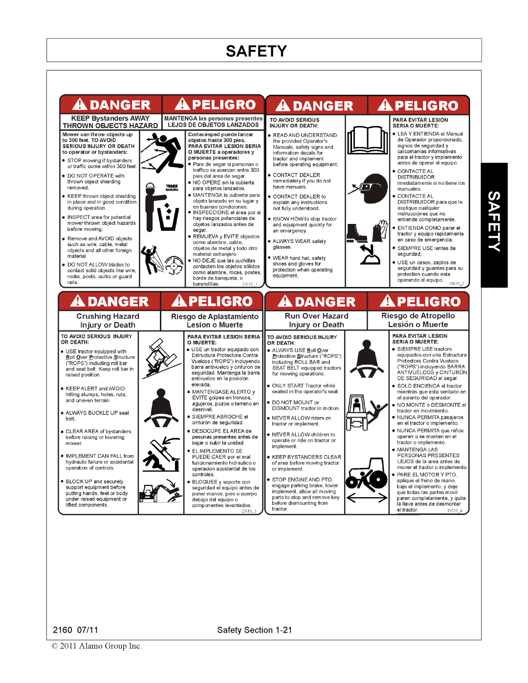 Servis-Rhino 2160 manual Safety 