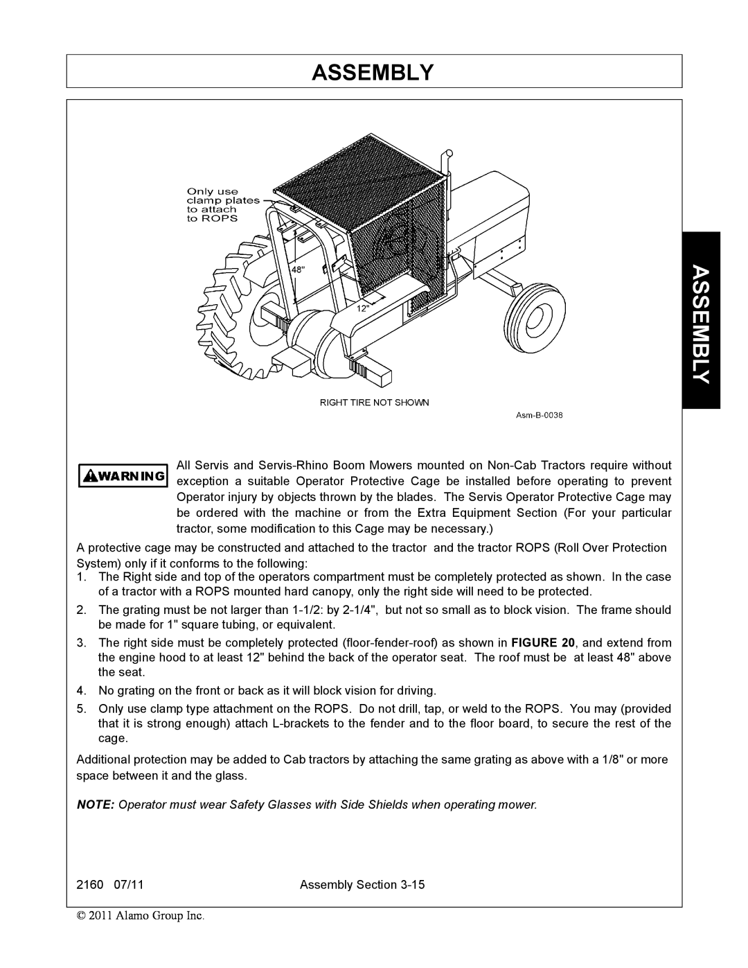Servis-Rhino 2160 manual Assembly 