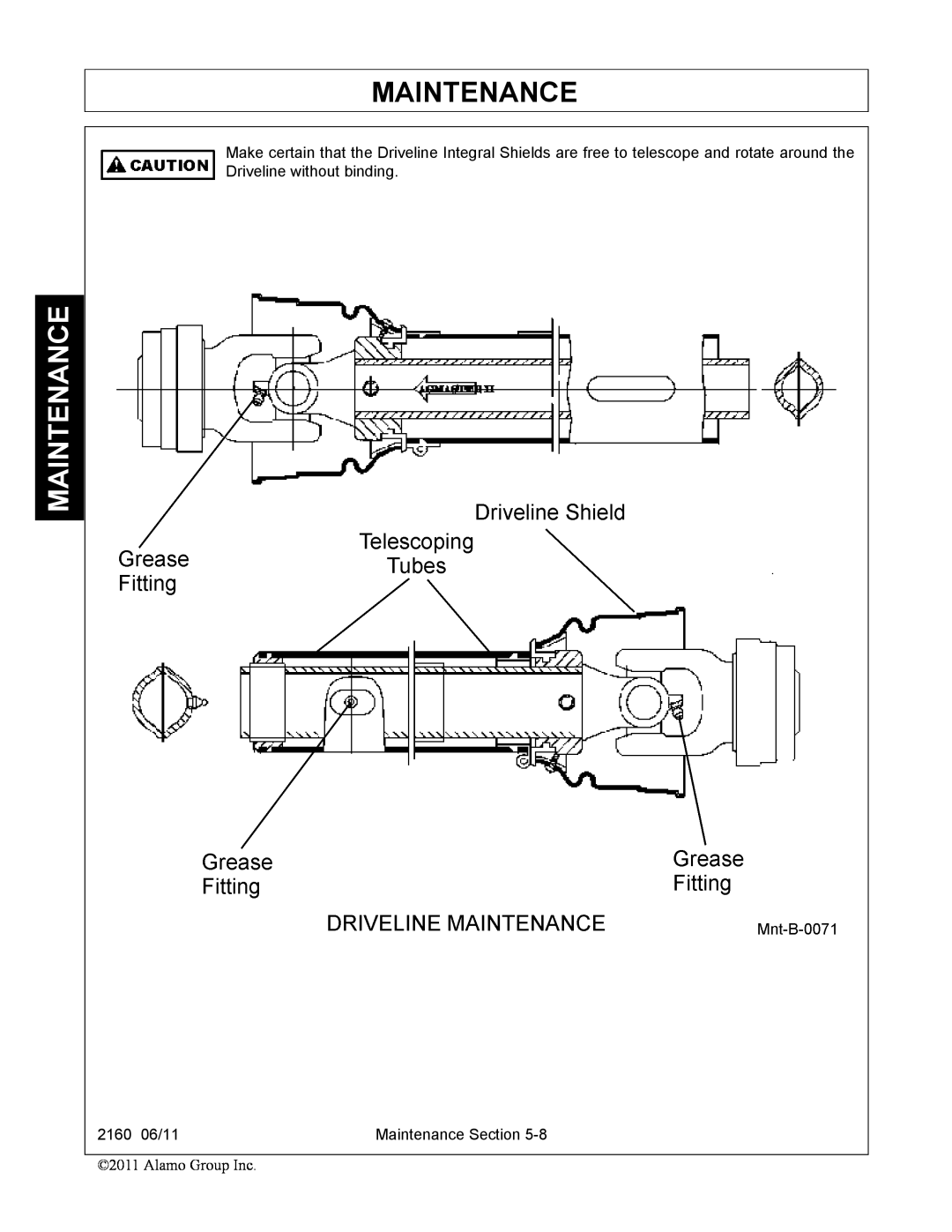 Servis-Rhino 2160 manual Maintenance 