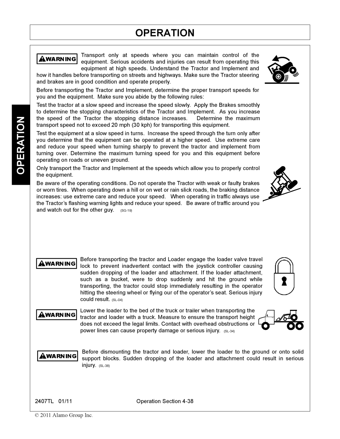 Servis-Rhino 2407TL manual Operation 