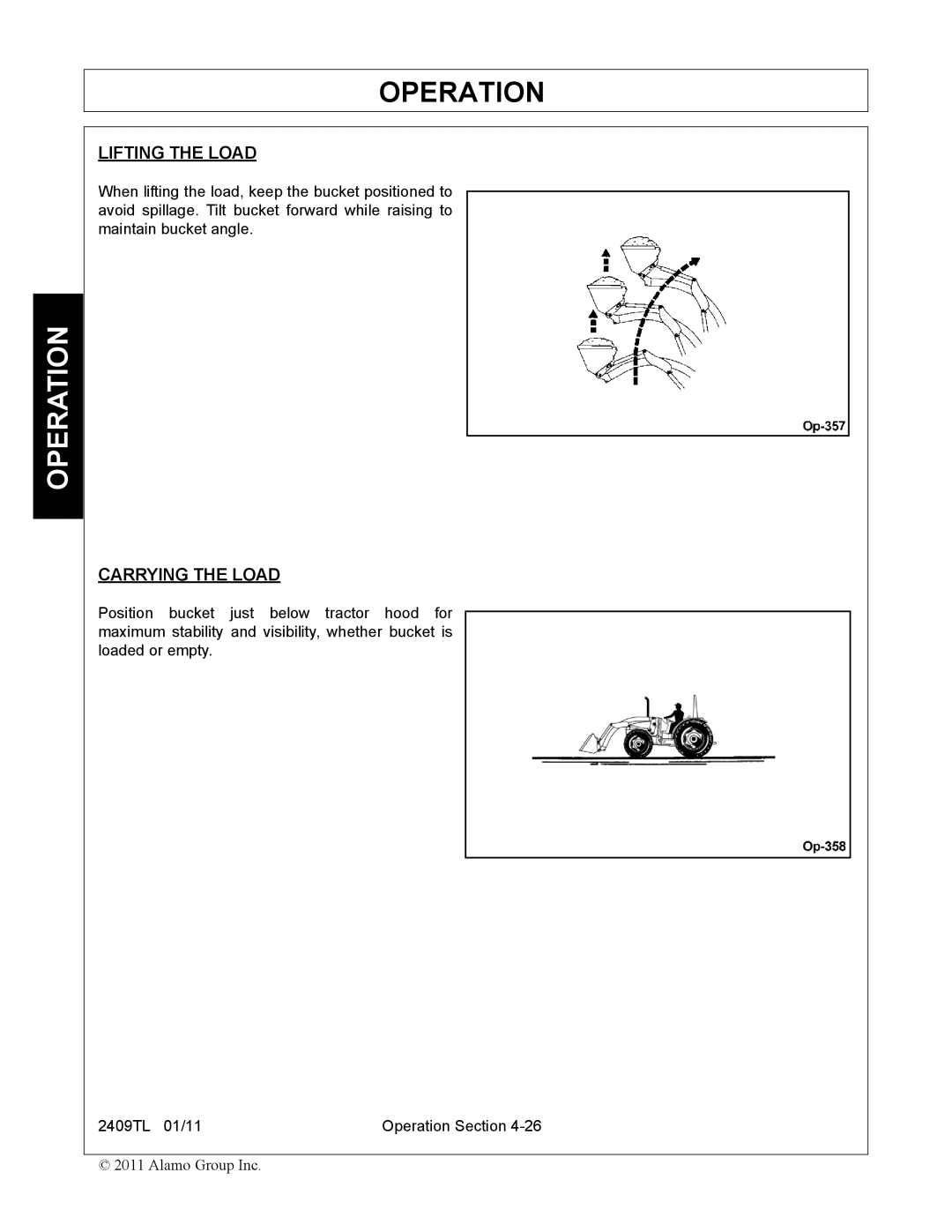 Servis-Rhino 2409TL manual Lifting the Load 