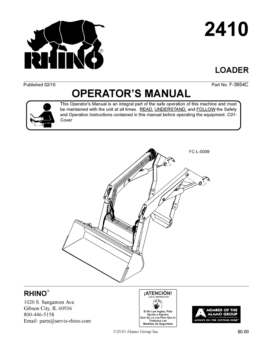 Servis-Rhino 2410 manual 