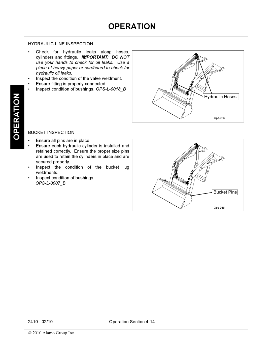 Servis-Rhino 2410 manual OPS-L-0007B 