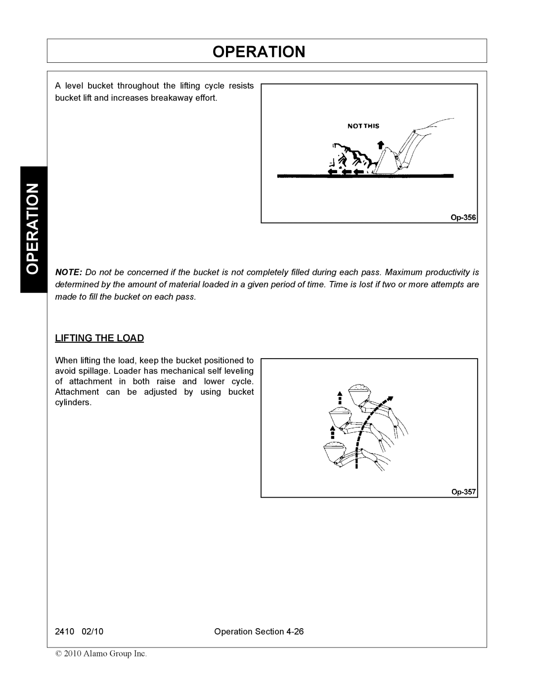 Servis-Rhino 2410 manual Lifting the Load 