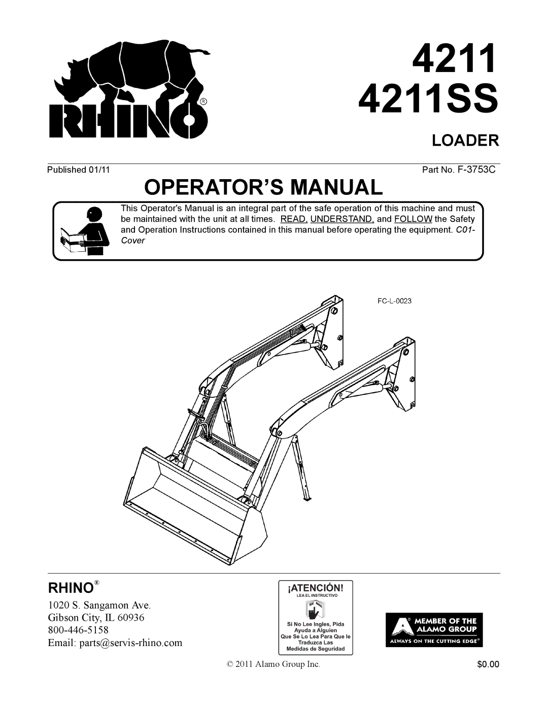 Servis-Rhino manual 4211 4211SS 