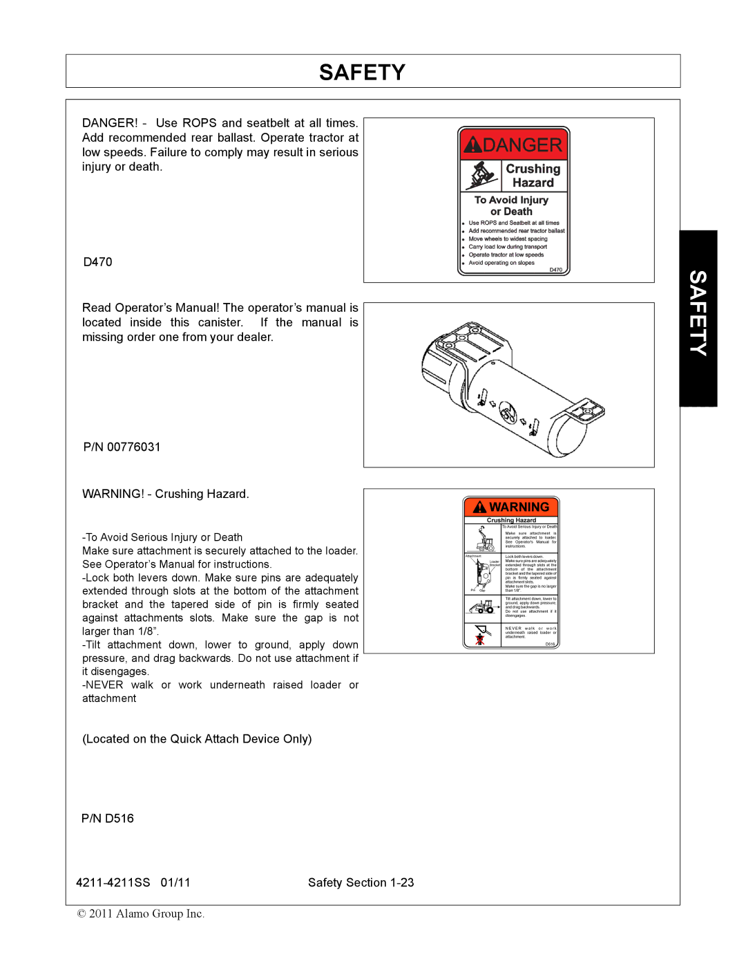 Servis-Rhino 4211SS manual Safety 