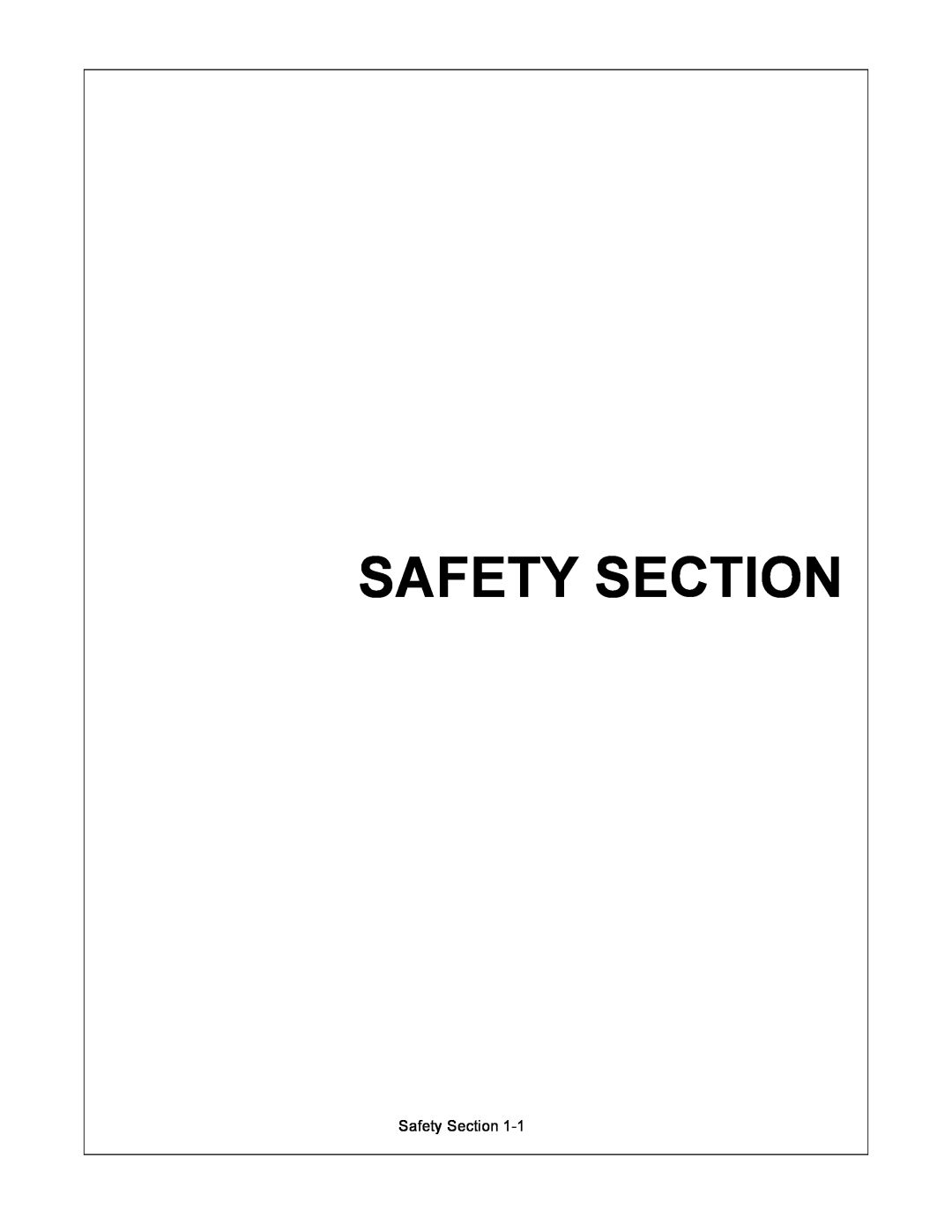 Servis-Rhino 4211SS manual Safety Section 