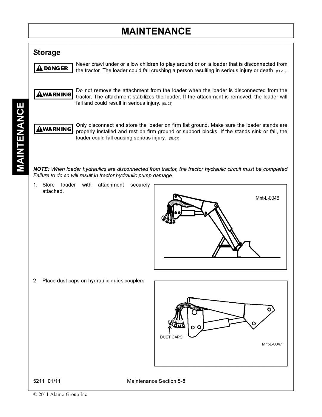 Servis-Rhino 5211 manual Storage 