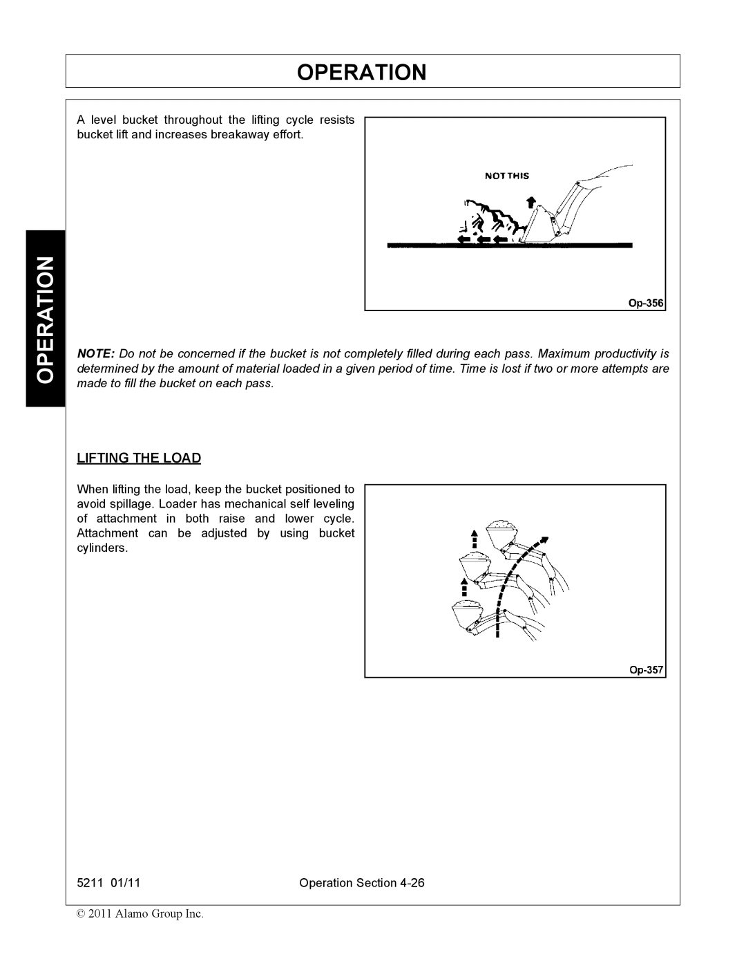 Servis-Rhino 5211 manual Lifting the Load 