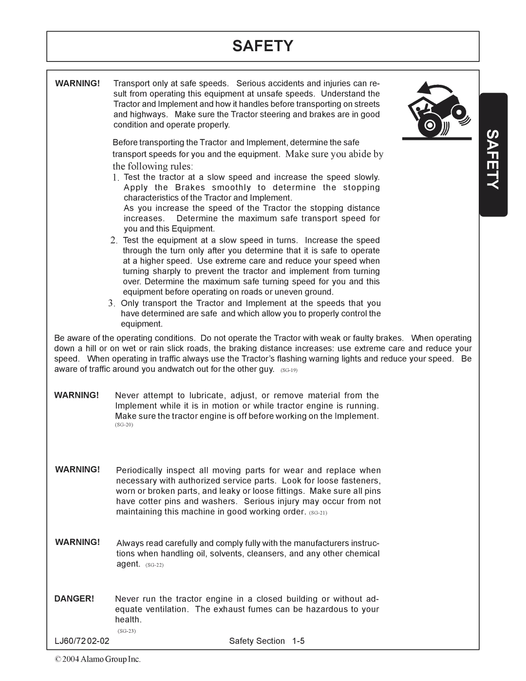 Servis-Rhino 60/72 manual Following rules 