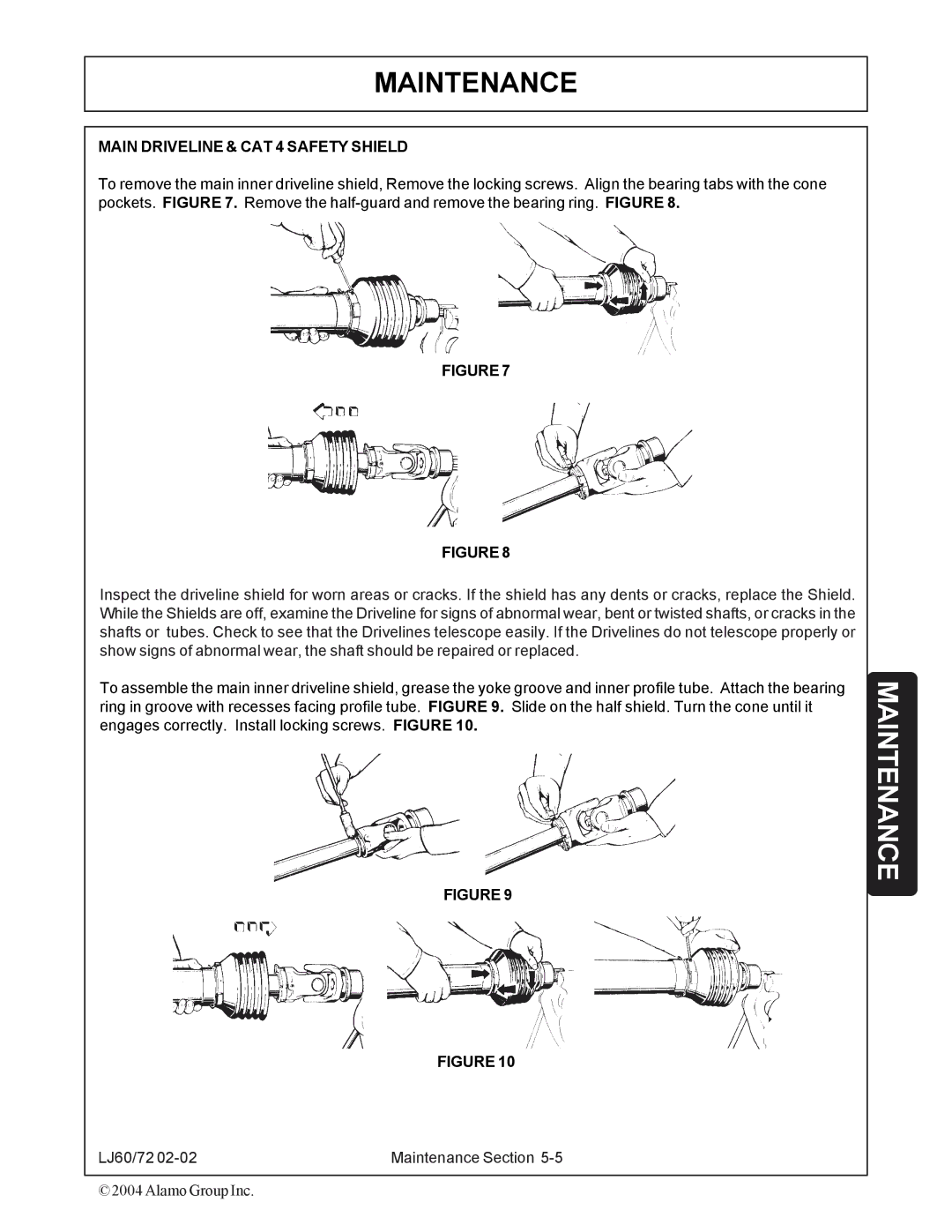 Servis-Rhino 60/72 manual Main Driveline & CAT 4 Safety Shield 