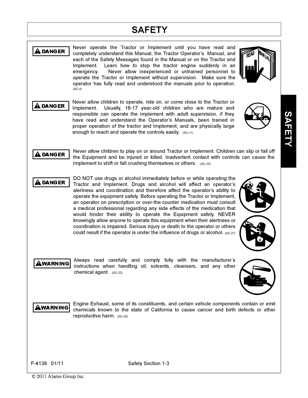 Servis-Rhino 60C manual Safety, F-413901/11 
