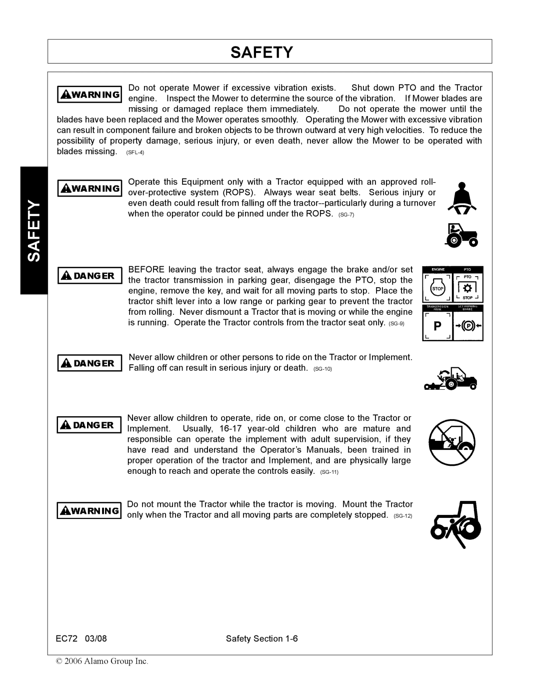 Servis-Rhino EC72 manual Safety 