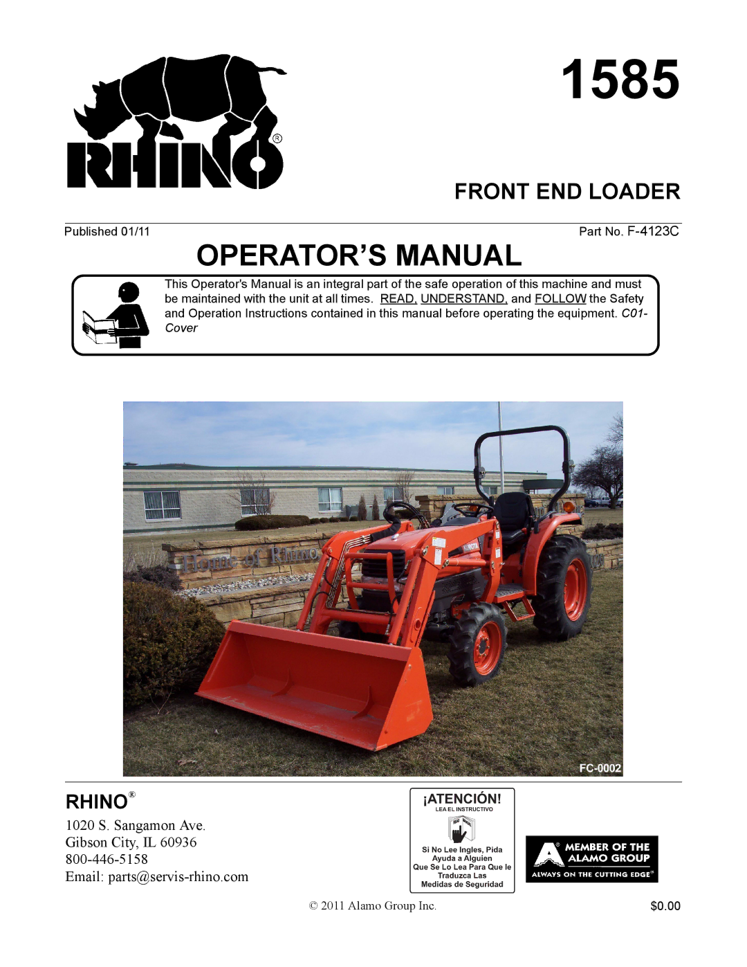 Servis-Rhino F-4123C manual 1585 