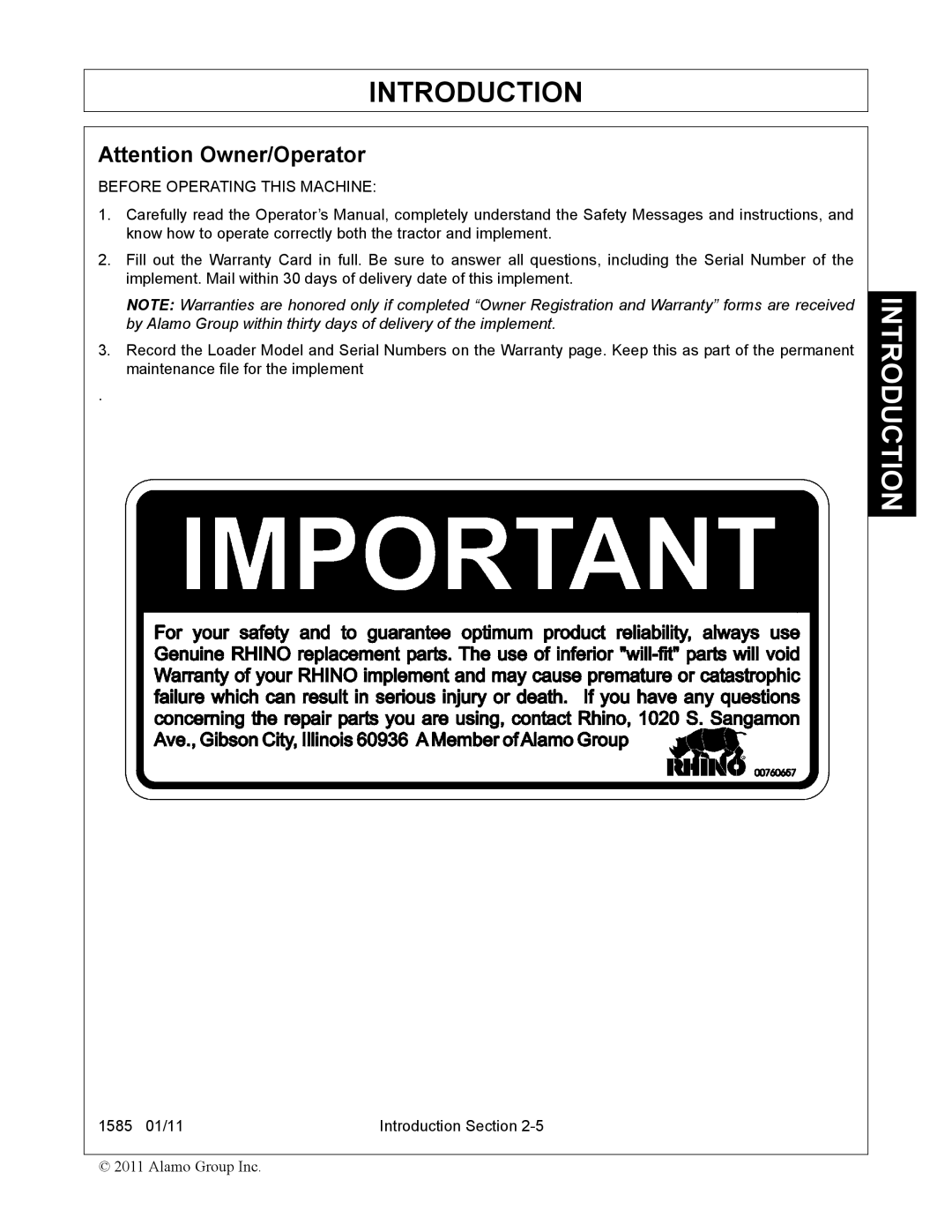 Servis-Rhino F-4123C manual Before Operating this Machine 