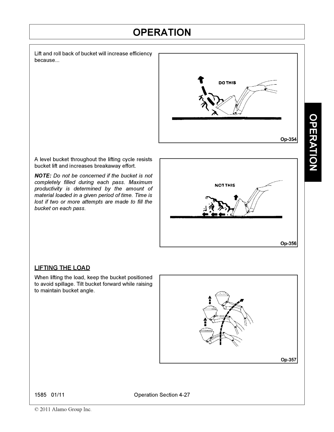 Servis-Rhino F-4123C manual Lifting the Load 