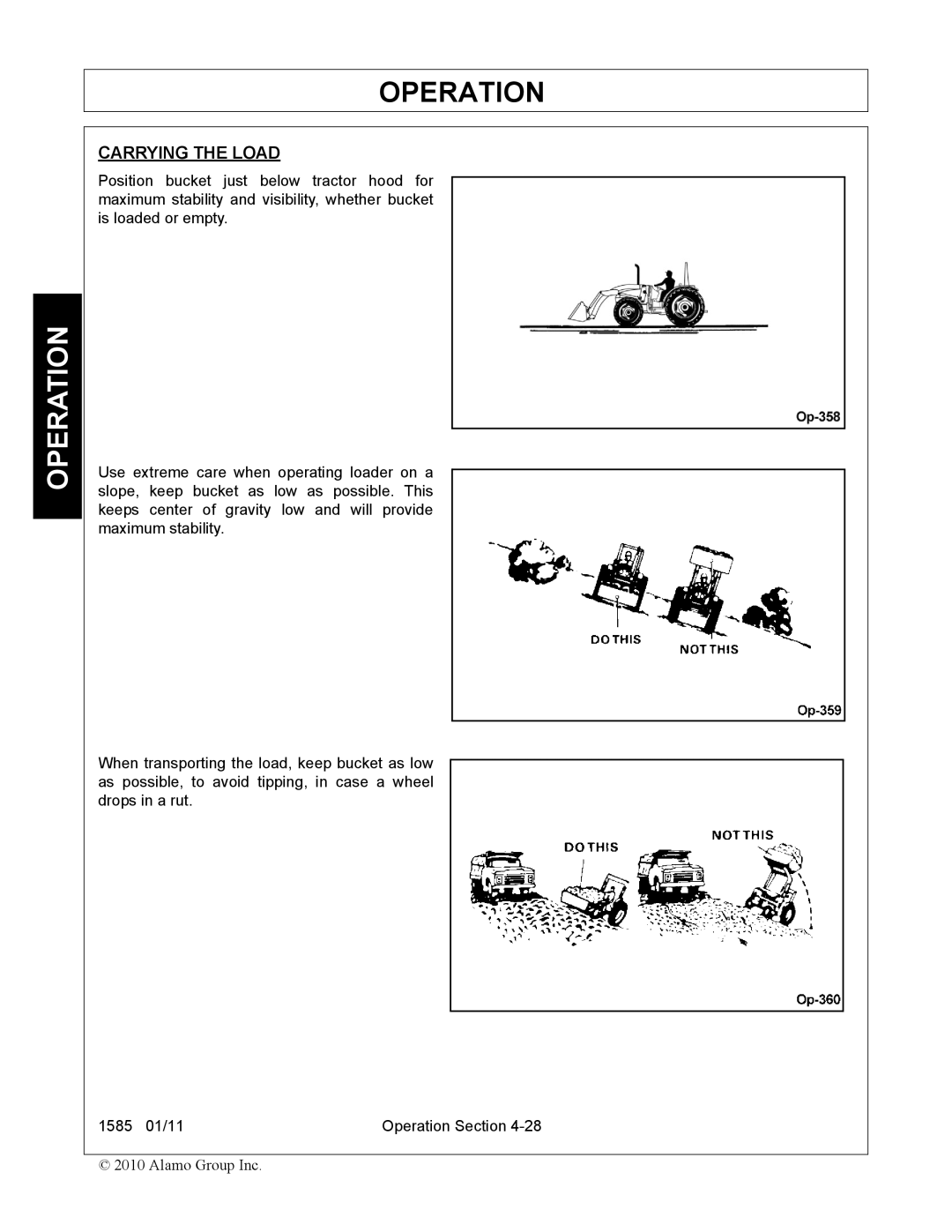 Servis-Rhino F-4123C manual Carrying the Load 