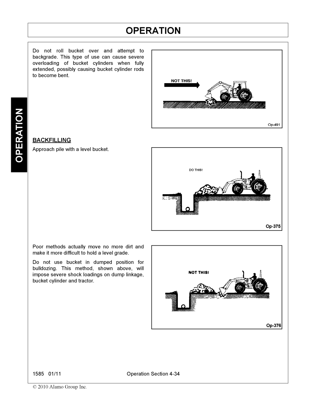 Servis-Rhino F-4123C manual Backfilling 