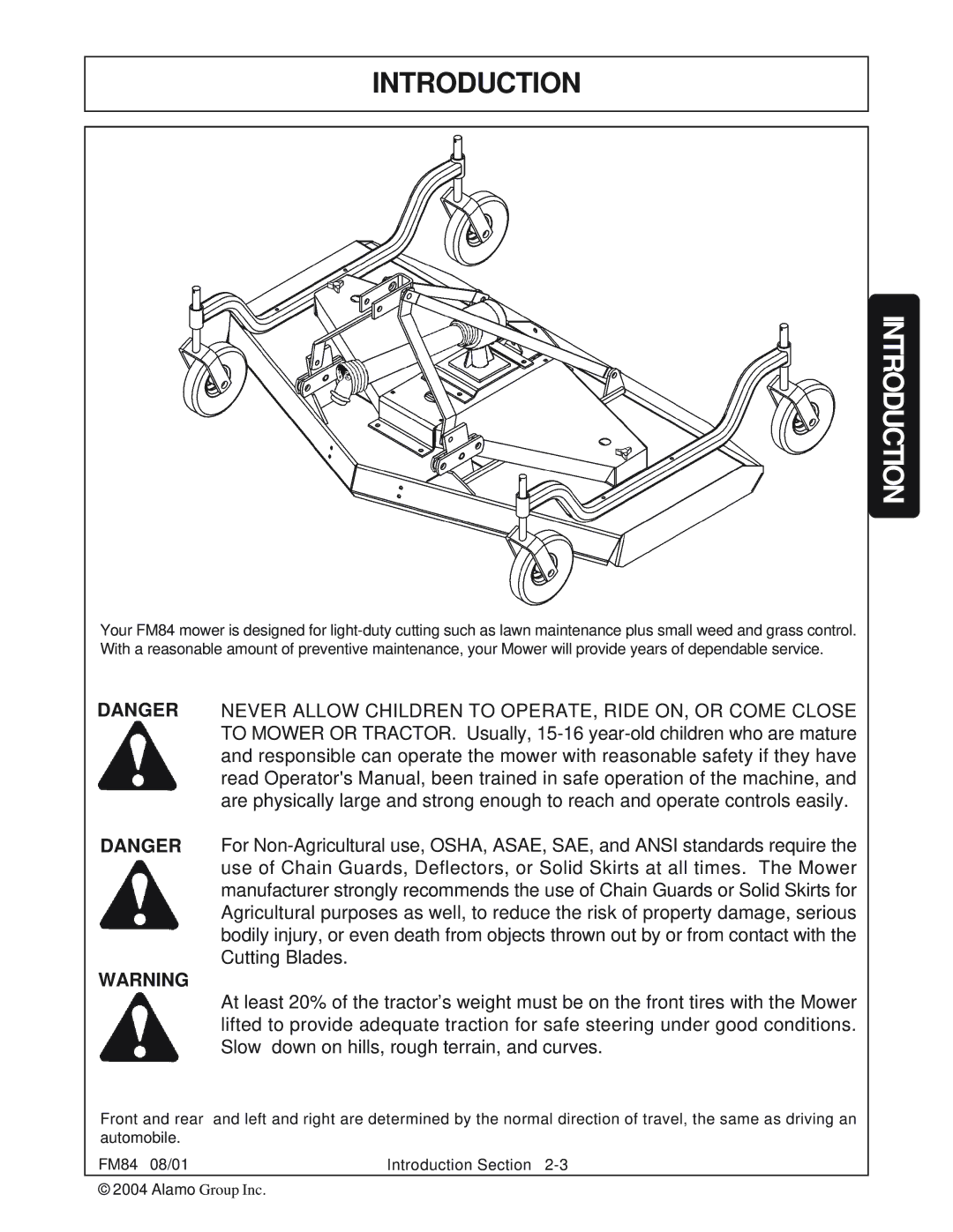 Servis-Rhino FM84 manual Introduction 