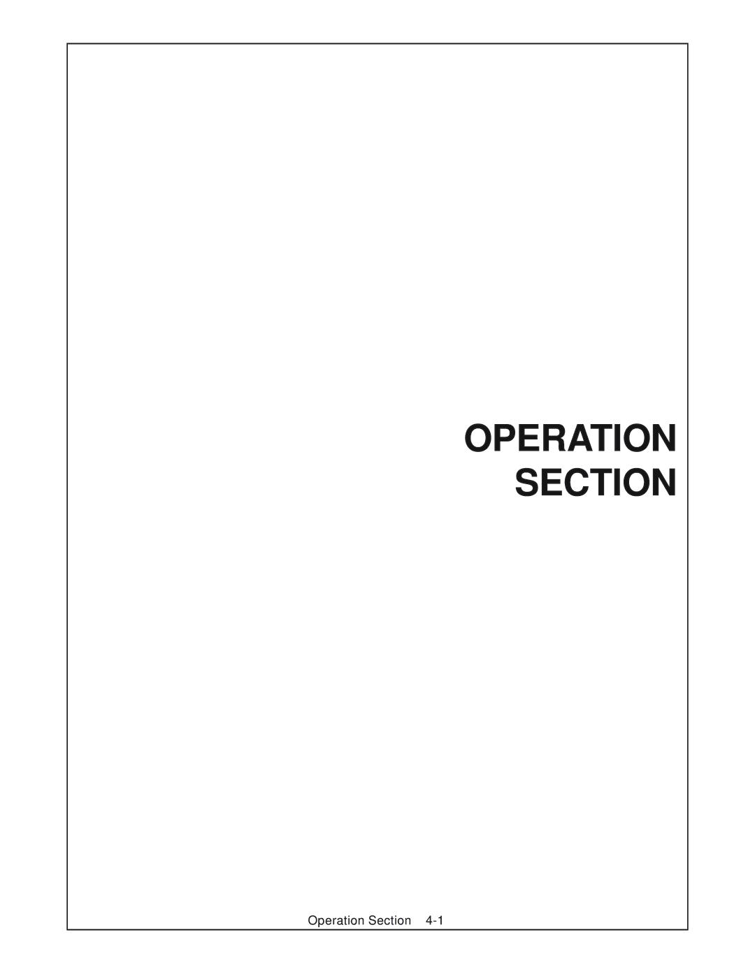 Servis-Rhino FM84 manual Operation Section 