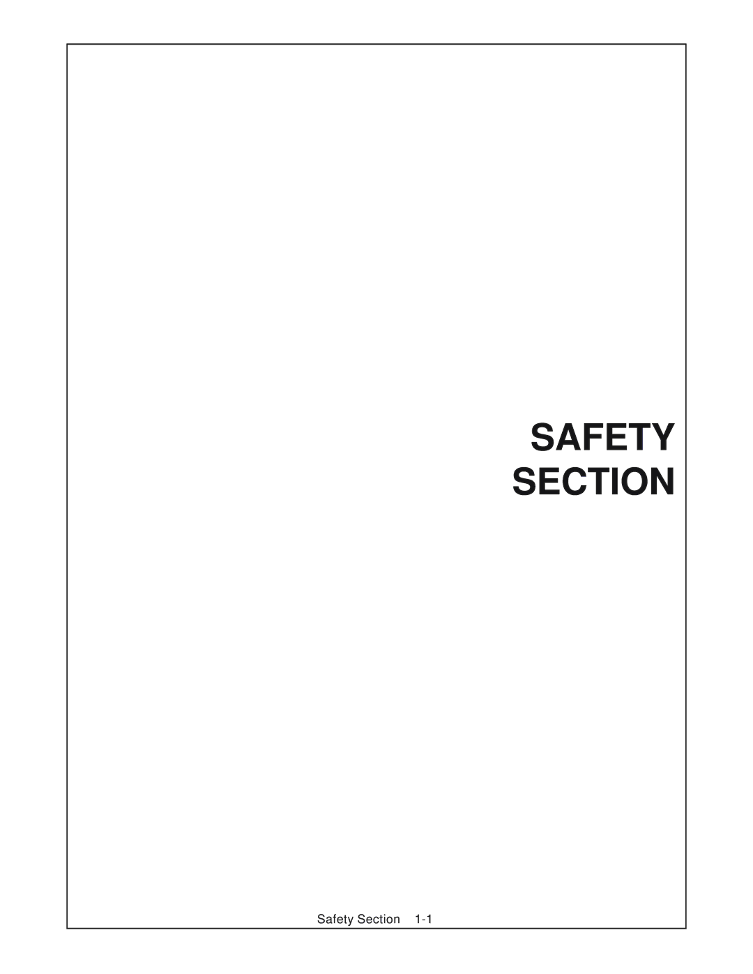 Servis-Rhino FM84A manual Safety Section 