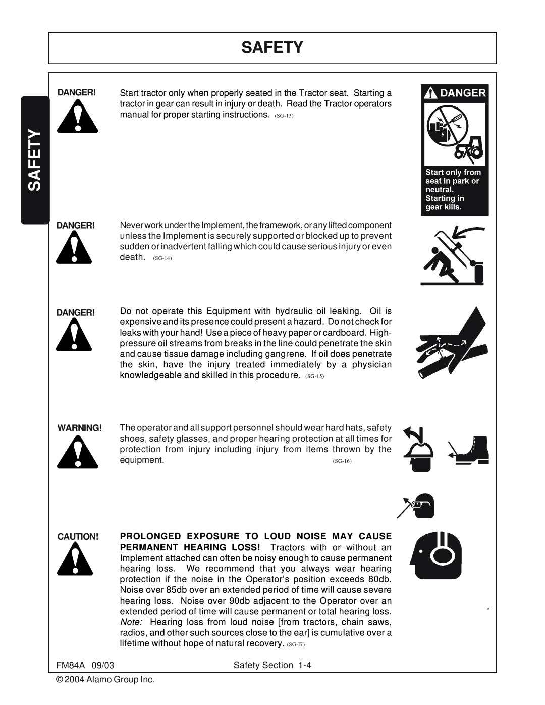 Servis-Rhino FM84A manual Safety, Danger 