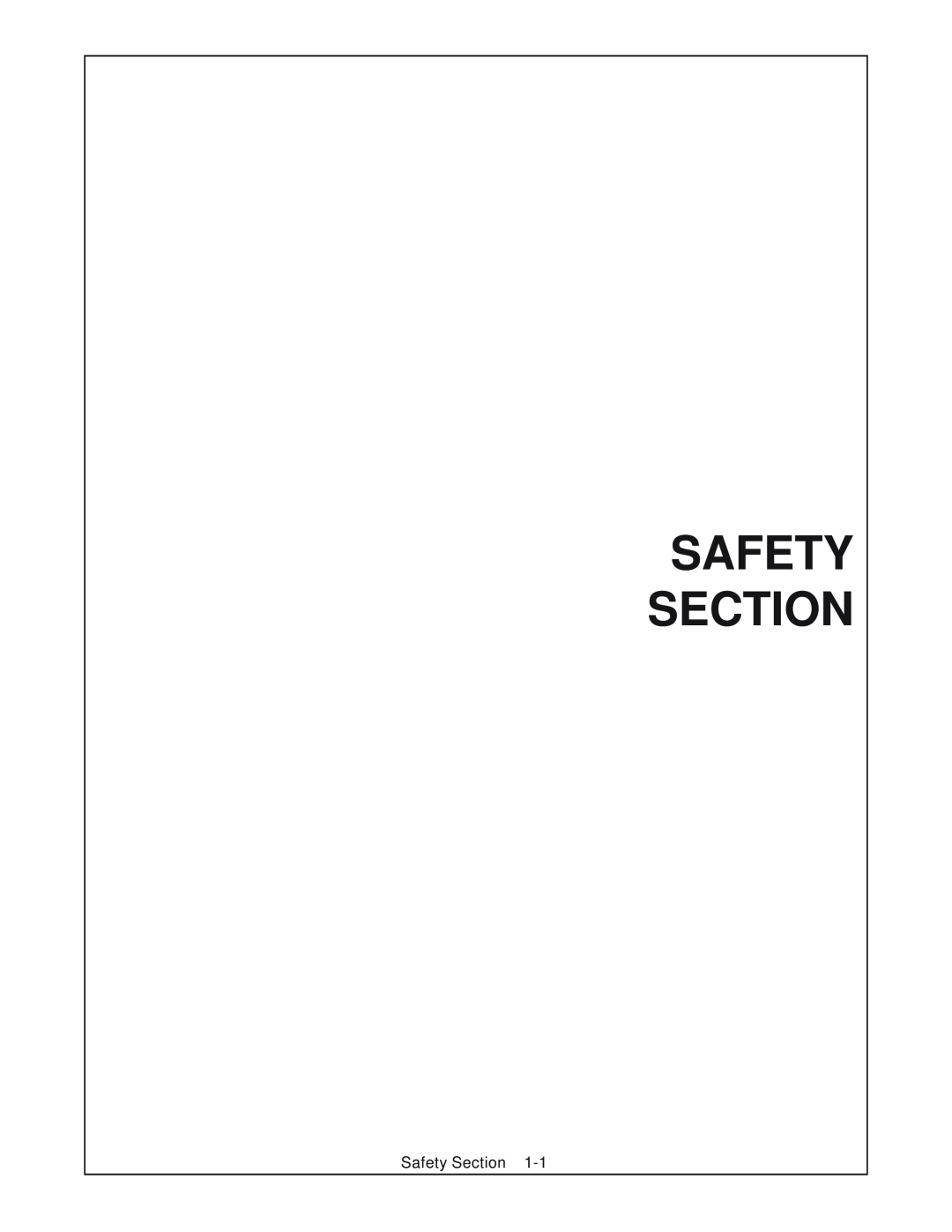 Servis-Rhino FM84A manual Safety Section 