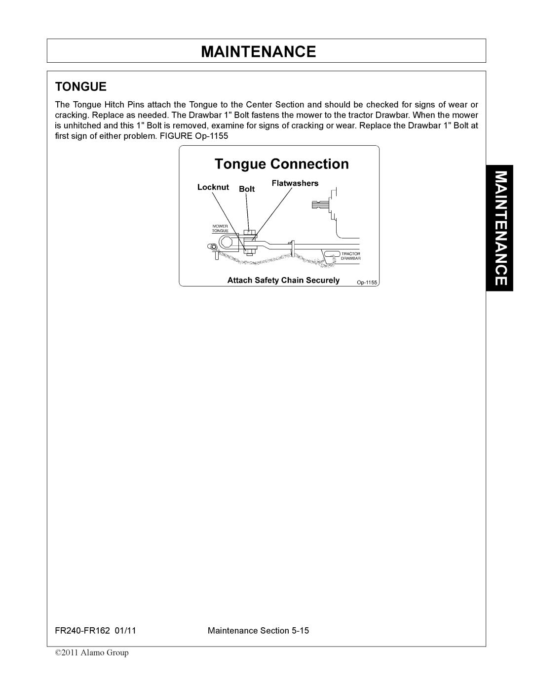 Servis-Rhino FR162, FR240 manual Tongue 