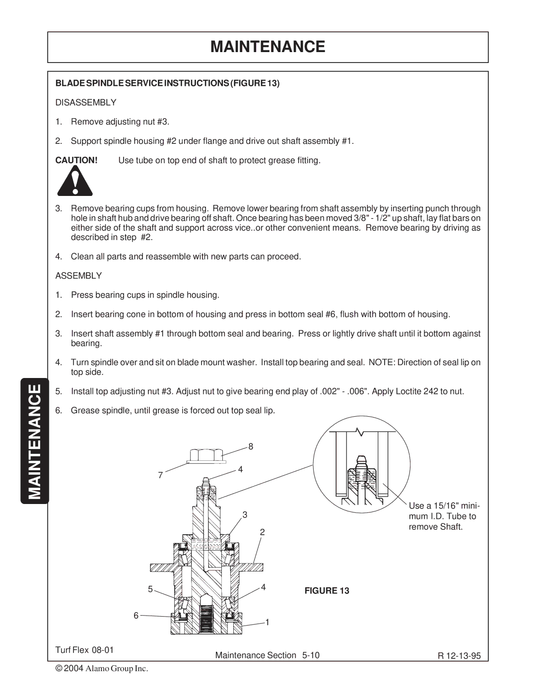 Servis-Rhino P/N 00763618C manual Maintenance 