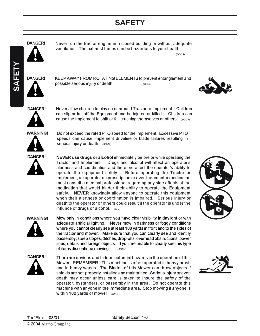 Servis-Rhino P/N 00763618C manual Serious injury or death. SG-26 