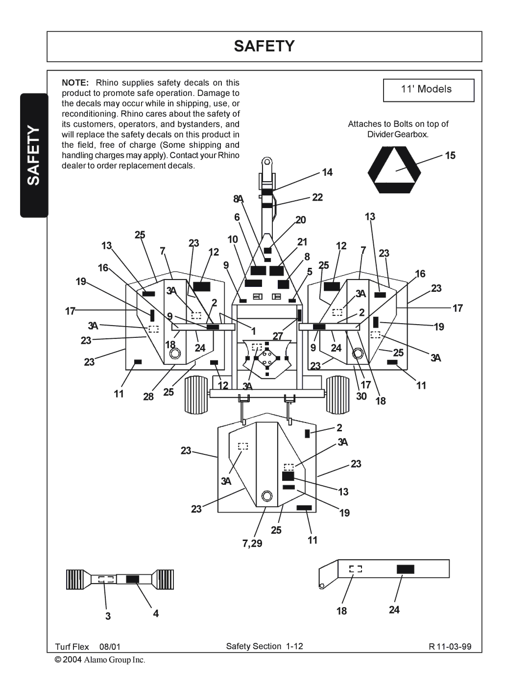 Servis-Rhino P/N 00763618C manual 12 3A 