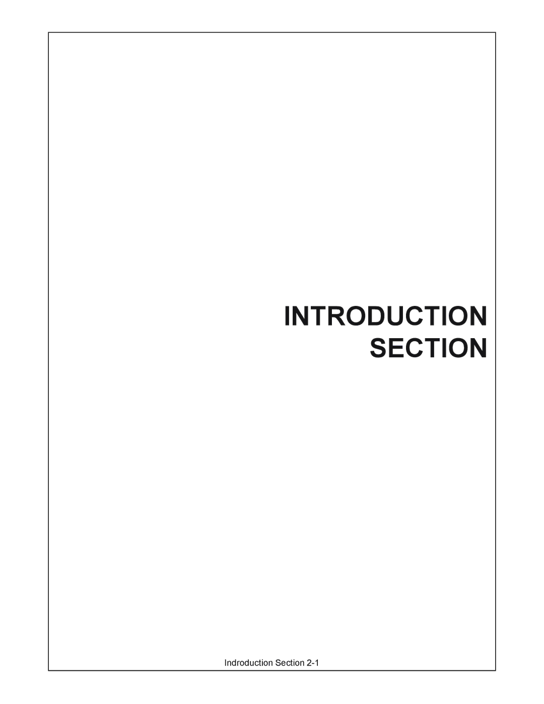 Servis-Rhino P/N 00763618C manual Introduction Section 