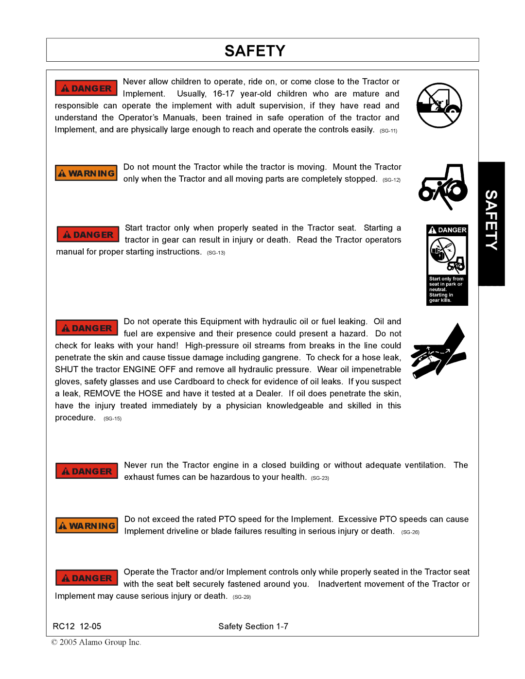 Servis-Rhino RC-12 manual Safety 