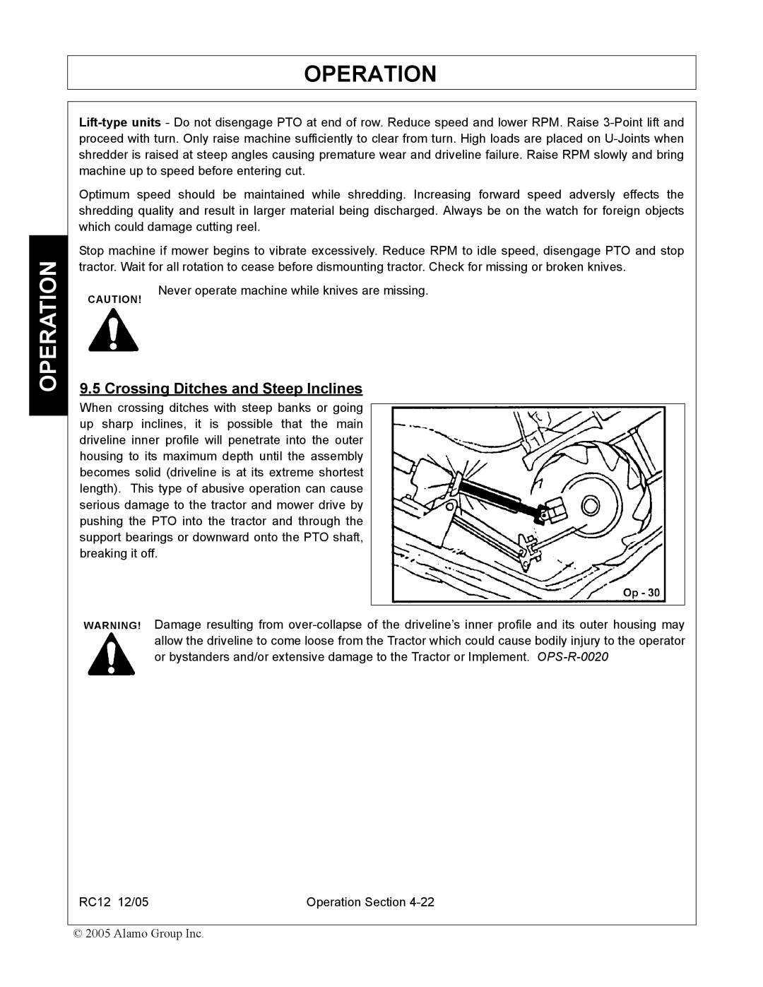 Servis-Rhino RC-12 manual Crossing Ditches and Steep Inclines 