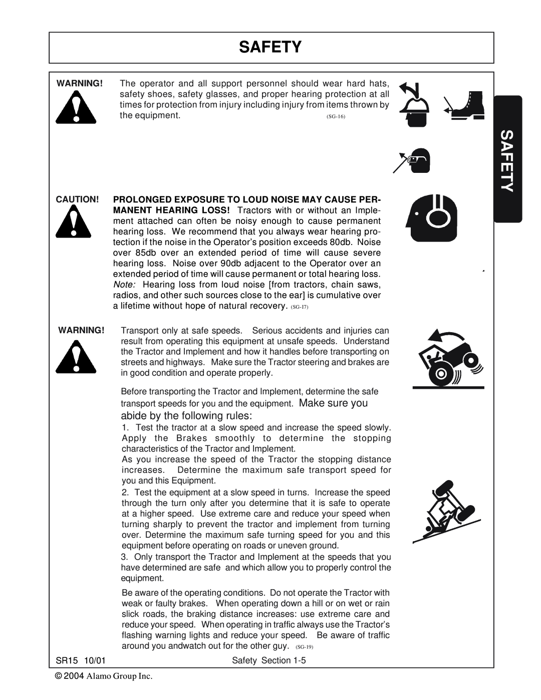 Servis-Rhino SR15M, SR10M manual Safety, abide by the following rules 