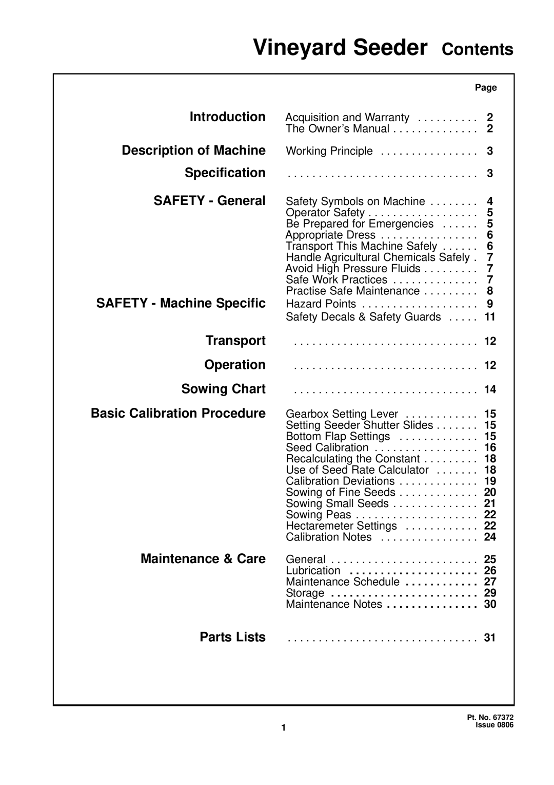 Seymour Duncan 67372 owner manual Vineyard Seeder Contents 