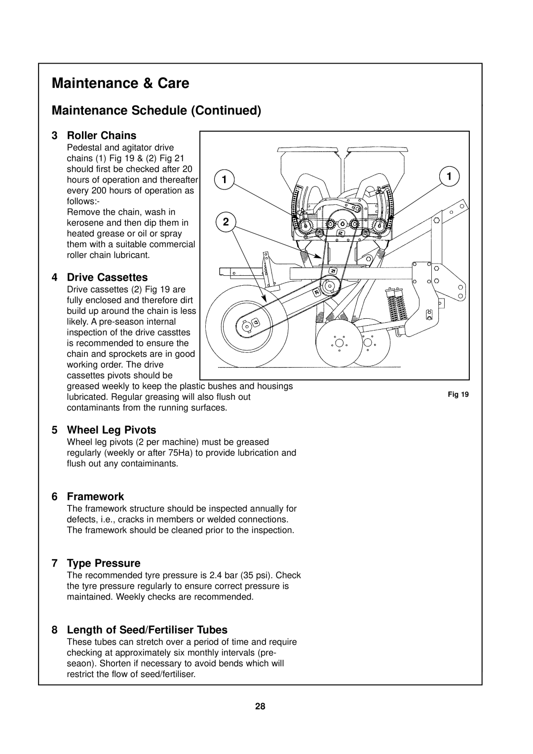 Seymour Duncan 67372 owner manual Maintenance Schedule 