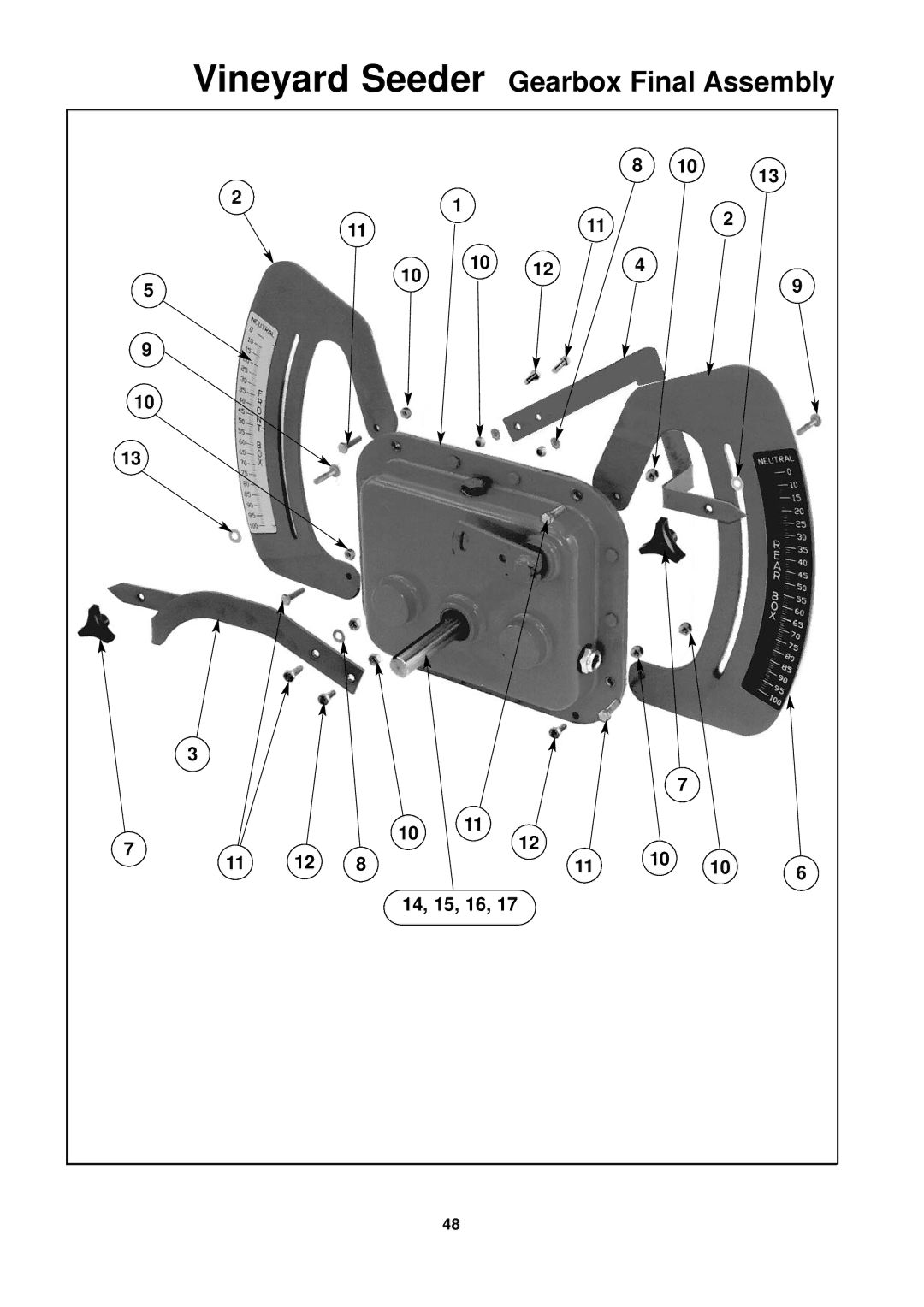 Seymour Duncan 67372 owner manual Gearbox Final Assembly, 14, 15, 16 