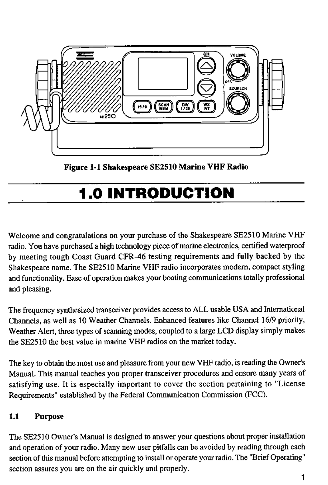 Shakespeare Electronic SE 2510 manual 