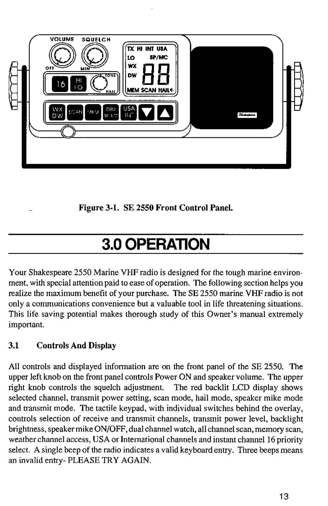 Shakespeare Electronic SE 2550 manual 